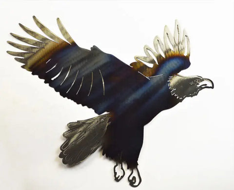 Handcrafted Eagle Landing Metal Wall Art – Custom American Eagle Decor | Made in USA Knights Home Decor  item