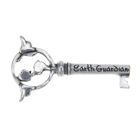 Handcrafted Earth Guardian Key Charm – Recycled Pewter Accessory with Inspirational Quote | Made in USA Whitney Howard Designs  Keys