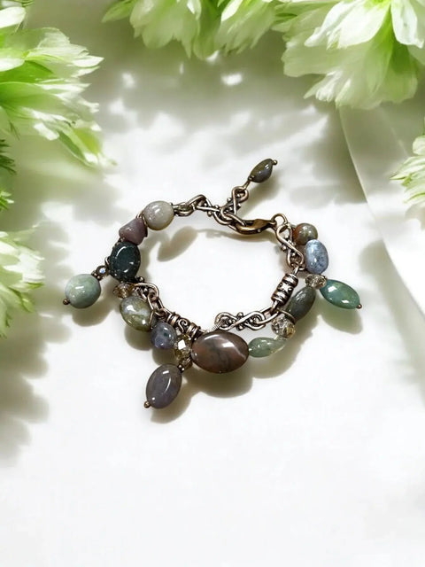 Handcrafted Earthy Agate Copper Bracelet – Adjustable Boho Statement Jewelry | Made in USA Michelle Marie Boutique  Bracelets
