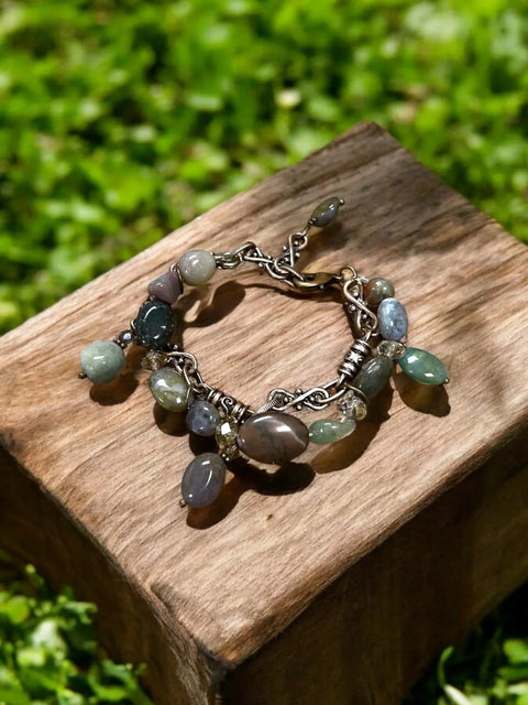 Handcrafted Earthy Agate Copper Bracelet – Adjustable Boho Statement Jewelry | Made in USA Michelle Marie Boutique  Bracelets