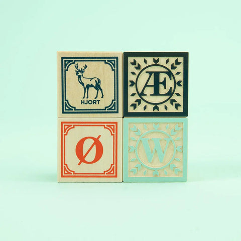 Handcrafted Educational Norwegian Alphabet Blocks for Kids – Sustainable Basswood – Uncle Goose | Made in USA Uncle Goose  Languages