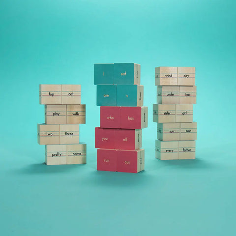 Handcrafted Educational Sight Words Blocks Set for Kids – 1.75 Inch Basswood – Uncle Goose | Made in USA Uncle Goose  Grow