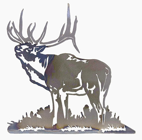 Handcrafted Elk Silhouette Wall Art – Rustic Wildlife Metal Decor | Made in USA Knights Home Decor  item
