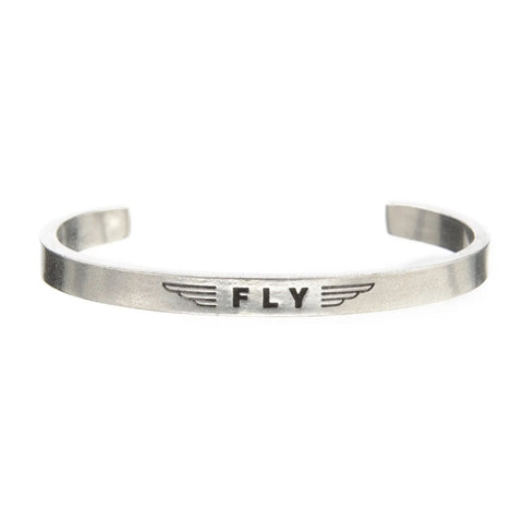 Handcrafted FLY (First Love Yourself) Quotable Open Cuff Bracelet – Inspirational Pewter Jewelry | Made in USA with Brushed Finish Whitney Howard Designs  Cuff Bracelets