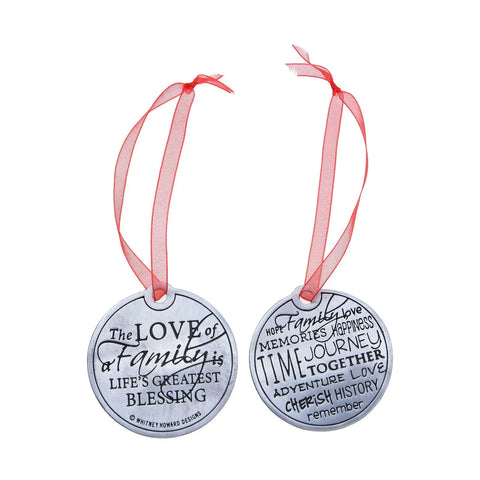 Handcrafted Family Blessing Christmas Ornament – Recycled Pewter Holiday Decor | Made in USA Whitney Howard Designs  Ornaments