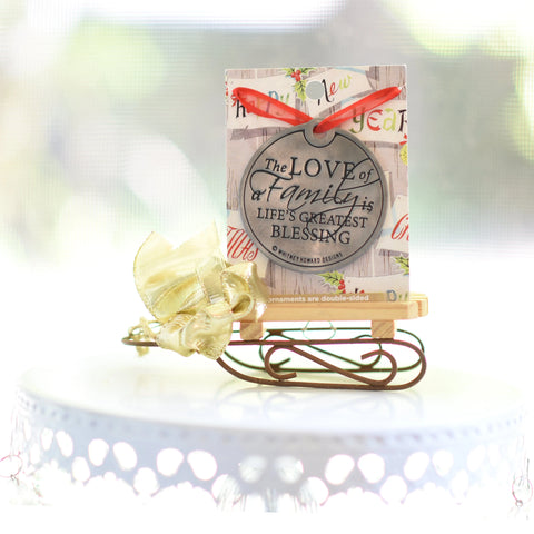 Handcrafted Family Blessing Christmas Ornament – Recycled Pewter Holiday Decor | Made in USA Whitney Howard Designs  Ornaments