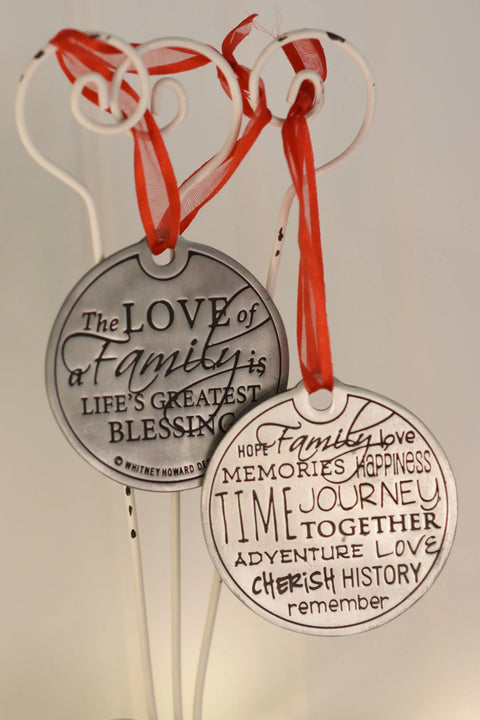 Handcrafted Family Blessing Christmas Ornament – Recycled Pewter Holiday Decor | Made in USA Whitney Howard Designs  Ornaments