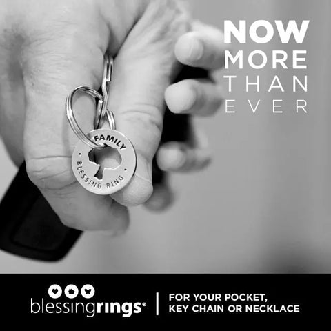 Handcrafted Family Blessing Ring Charm – Recycled Pewter Tree Token for Necklace or Keychain | Made in USA Whitney Howard Designs  Blessing Ring