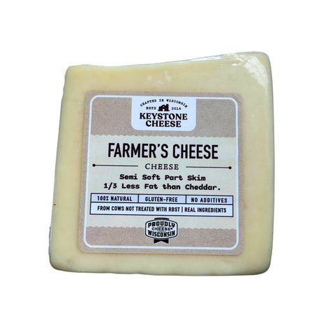 Handcrafted Farmers Cheese 7-10oz and 1lb Blocks – Mild Tangy Flavor – Keystone Farms | Made in USA Keystone Cheese  Cheese