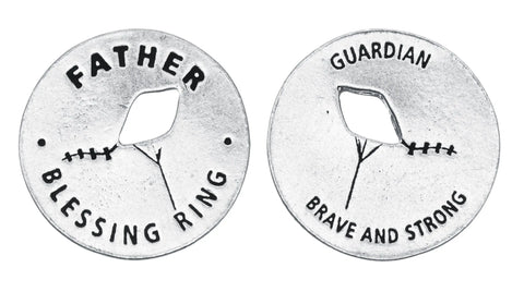 Handcrafted Father Blessing Ring Charm – Inspirational Pewter Token with Kite Design | Made in USA Keepsake Gift Whitney Howard Designs  Blessing Ring