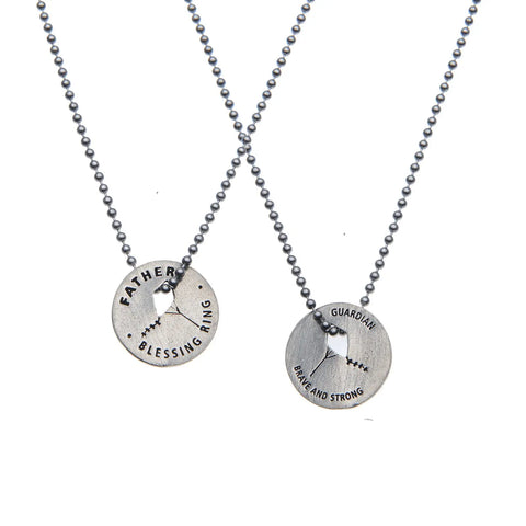 Handcrafted Father Blessing Ring Charm – Inspirational Pewter Token with Kite Design | Made in USA Keepsake Gift Whitney Howard Designs  Blessing Ring