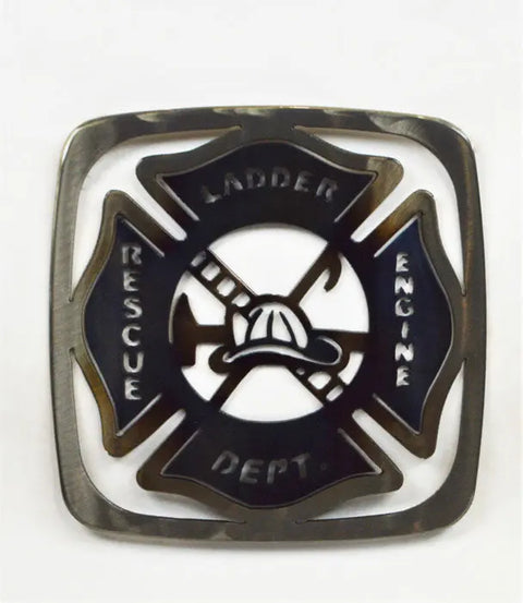 Handcrafted Firefighter Trivet Decor – Heat Resistant Kitchen Protector | Made in USA Veteran-Owned Knights Home Decor  item
