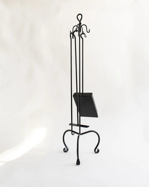 Handcrafted Fireplace Tool Set – Poker Shovel Ash Rake with Stand | Amish Forged Made in USA Millstream Home  Homegoods