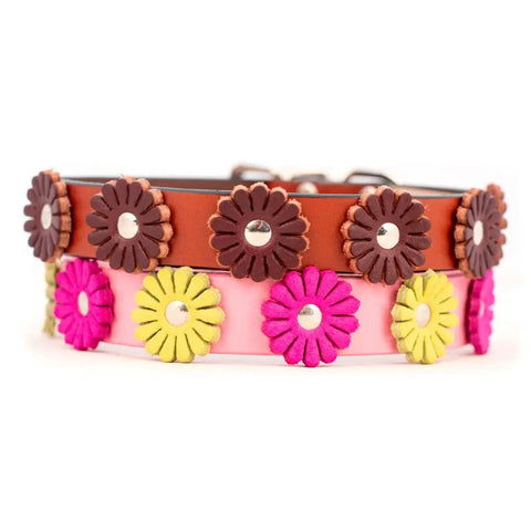 Handcrafted Floral Leather Dog Collar – Durable Spring Design – Auburn Leathercrafters | Made in USA Auburn Leathercrafters  item