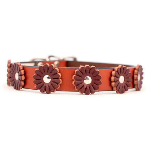Handcrafted Floral Leather Dog Collar – Durable Spring Design – Auburn Leathercrafters | Made in USA Auburn Leathercrafters  item