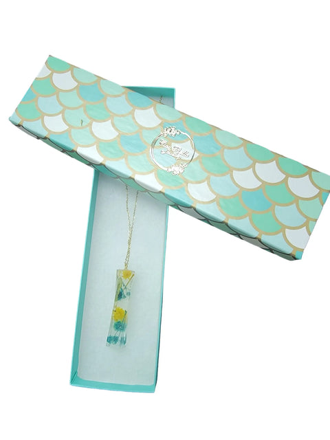 Handcrafted Floral Resin Pendant Necklace 18 Inch Chain – Custom Botanical Jewelry | Made in USA Michelle Marie Boutique  Necklace