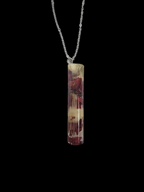 Handcrafted Floral Resin Pendant Necklace 18 Inch Chain – Custom Botanical Jewelry | Made in USA Michelle Marie Boutique  Necklace