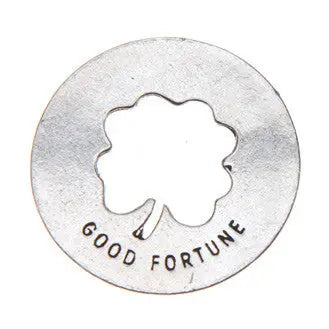 Handcrafted Four Leaf Clover Pocket Charm – Luck Blessing Ring Token | Made in USA Pewter Whitney Howard Designs  Blessing Ring