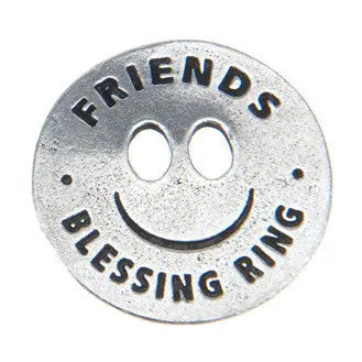 Handcrafted Friends Blessing Ring Charm – Inspirational Smiley Face Token | Made in USA Whitney Howard Designs  Blessing Ring
