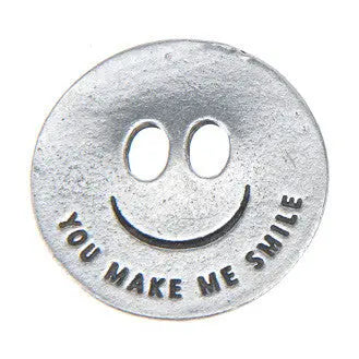 Handcrafted Friends Blessing Ring Charm – Inspirational Smiley Face Token | Made in USA Whitney Howard Designs  Blessing Ring