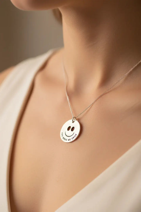 Handcrafted Friends Blessing Ring Charm – Inspirational Smiley Face Token | Made in USA Whitney Howard Designs  Blessing Ring