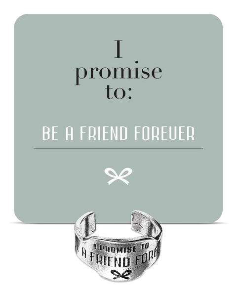 Handcrafted Friendship Promise Ring Adjustable Pewter Cuff Bracelet Style | Made in USA Whitney Howard Designs  promise rings