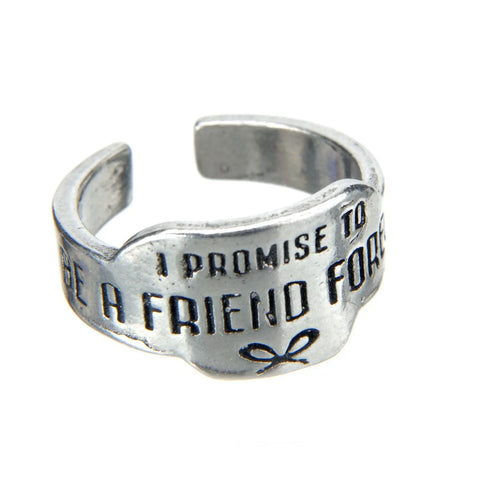 Handcrafted Friendship Promise Ring Adjustable Pewter Cuff Bracelet Style | Made in USA Whitney Howard Designs  promise rings