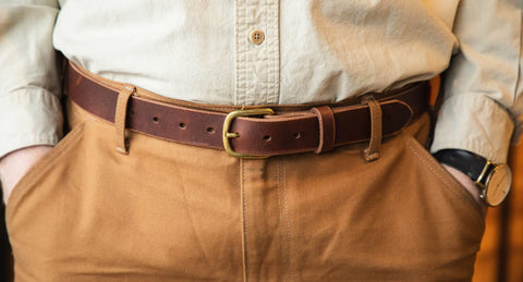 Handcrafted Full-Grain Latigo Leather Belt 1.25 Inch Width – Durable Slim Fit | Made in USA Homestead Brand  Belt