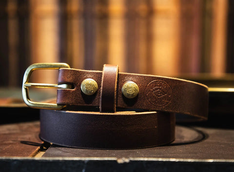Handcrafted Full-Grain Latigo Leather Belt 1.25 Inch Width – Durable Slim Fit | Made in USA Homestead Brand  Belt