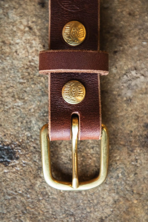 Handcrafted Full-Grain Latigo Leather Belt 1.25 Inch Width – Durable Slim Fit | Made in USA Homestead Brand  Belt