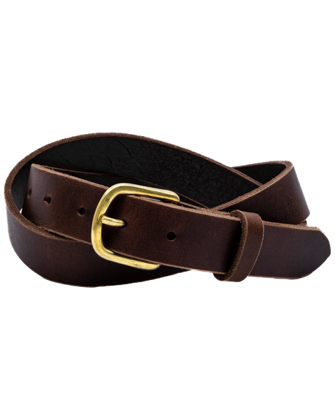 Handcrafted Full-Grain Latigo Leather Belt 1.25 Inch Width – Durable Slim Fit | Made in USA Homestead Brand  Belt