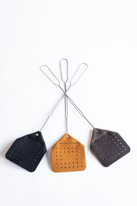 Handcrafted Full Grain Leather Flyswatter 19 Inch – Amish Made Pest Control Tool | Made in USA Millstream Home  Homegoods