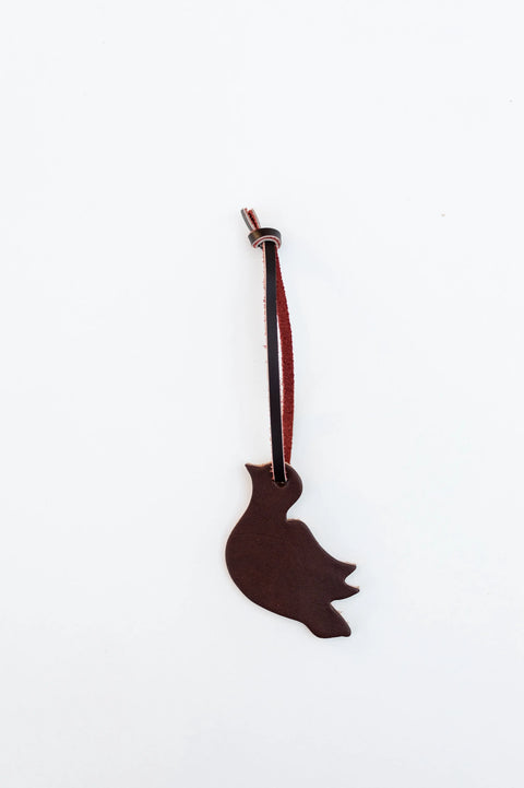 Handcrafted Full Grain Leather Reindeer Ornament 2x3 Inch – Rustic Holiday Decor | Made in USA Millstream Home 