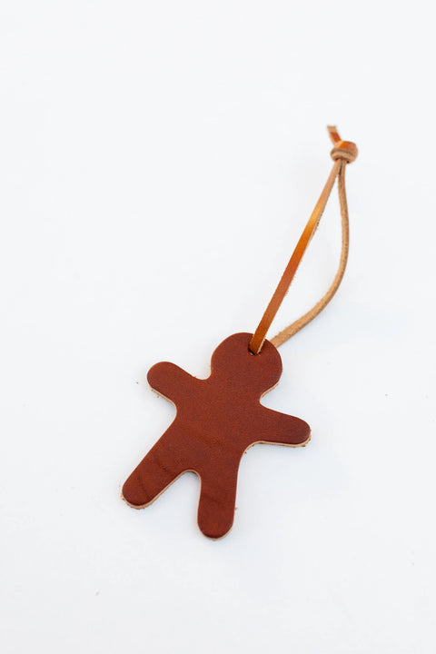 Handcrafted Full Grain Leather Reindeer Ornament 2x3 Inch – Rustic Holiday Decor | Made in USA Millstream Home 