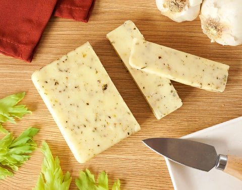 Handcrafted Garlic Herb Jack Cheese Block 6oz to 10oz – Creamy Savory Flavor | Made in USA Keystone Cheese  Cheese