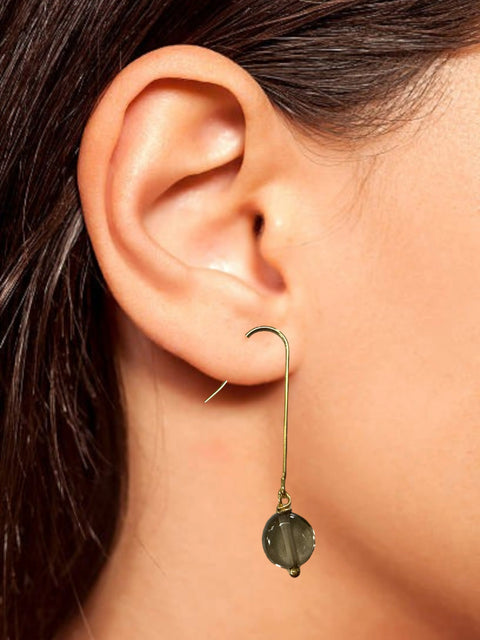 Handcrafted Gemstone Drop Earrings – Lightweight Gold-Plated Stainless Steel Wire Design | Made in USA Michelle Marie Boutique  Earrings