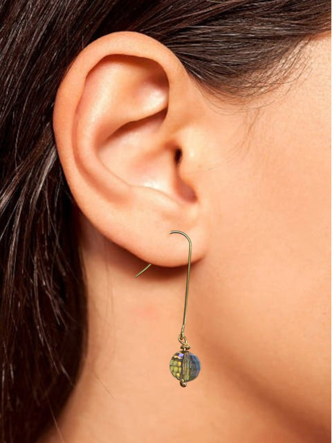 Handcrafted Gemstone Drop Earrings – Lightweight Gold-Plated Stainless Steel Wire Design | Made in USA Michelle Marie Boutique  Earrings