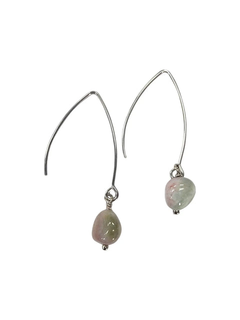 Handcrafted Gemstone Drop Earrings – Long Stainless Steel Hooks – Choose Custom Stone | Made in USA Michelle Marie Boutique  Earring