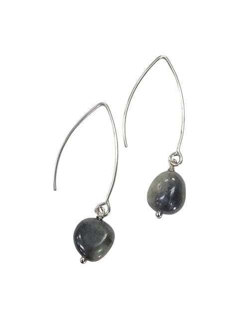 Handcrafted Gemstone Drop Earrings – Long Stainless Steel Hooks – Choose Custom Stone | Made in USA Michelle Marie Boutique  Earring