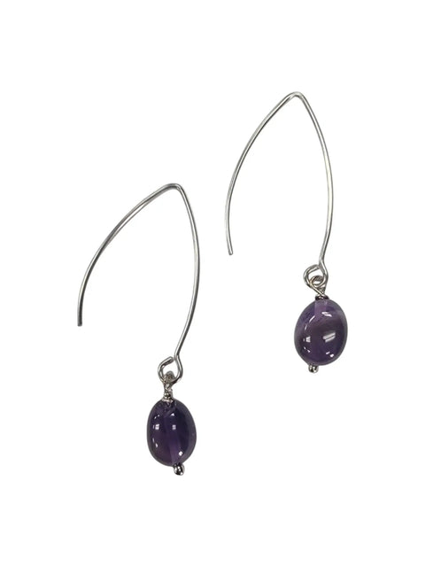 Handcrafted Gemstone Drop Earrings – Long Stainless Steel Hooks – Choose Custom Stone | Made in USA Michelle Marie Boutique  Earring