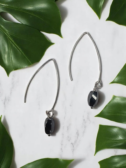 Handcrafted Gemstone Drop Earrings – Long Stainless Steel Hooks – Choose Custom Stone | Made in USA Michelle Marie Boutique  Earring