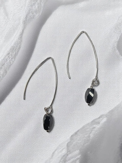 Handcrafted Gemstone Drop Earrings – Long Stainless Steel Hooks – Choose Custom Stone | Made in USA Michelle Marie Boutique  Earring