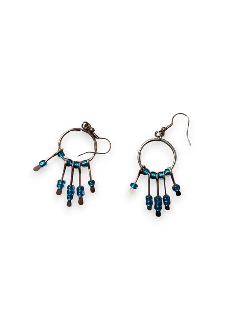 Handcrafted Gemstone Hoop Earrings – Boho Style Gold Plated Design | Michelle Marie Boutique | Made in USA Michelle Marie Boutique  Earrings