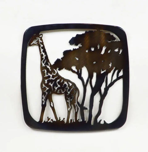 Handcrafted Giraffe Metal Trivet – Rustic Kitchen Hot Plate | Made in USA Decorative Coaster Knights Home Decor  item