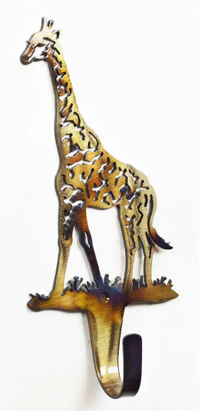 Handcrafted Giraffe Wall Hook – Steel Coat and Towel Holder | Made in USA Rustic Decor Knights Home Decor  item