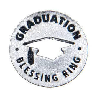 Handcrafted Graduation Blessing Ring Charm – Inspirational Pewter Token | Made in USA Whitney Howard Designs  Blessing Ring