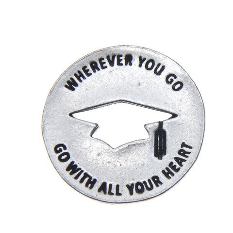 Handcrafted Graduation Blessing Ring Charm – Inspirational Pewter Token | Made in USA Whitney Howard Designs  Blessing Ring