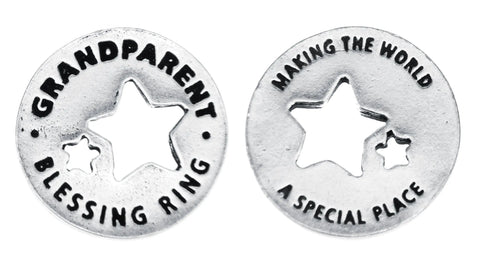 Handcrafted Grandparents Blessing Ring Charm – Recycled Pewter Quarter Size | Made in USA Token Gift Whitney Howard Designs  Blessing Ring