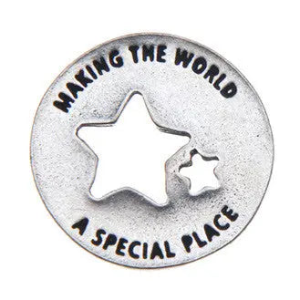 Handcrafted Grandparents Blessing Ring Charm – Recycled Pewter Quarter Size | Made in USA Token Gift Whitney Howard Designs  Blessing Ring
