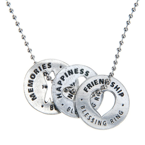 Handcrafted Grandparents Blessing Ring Charm – Recycled Pewter Quarter Size | Made in USA Token Gift Whitney Howard Designs  Blessing Ring